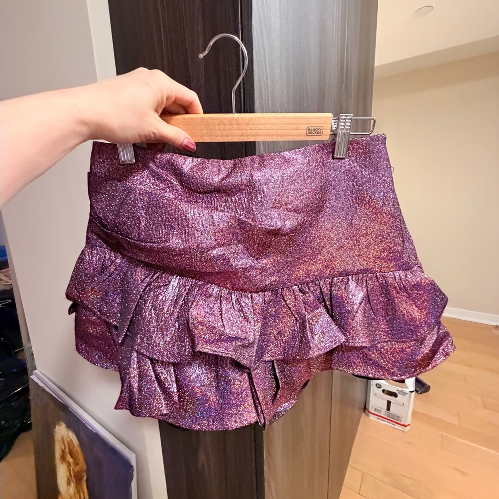 Zara Shimmering Purple Skort